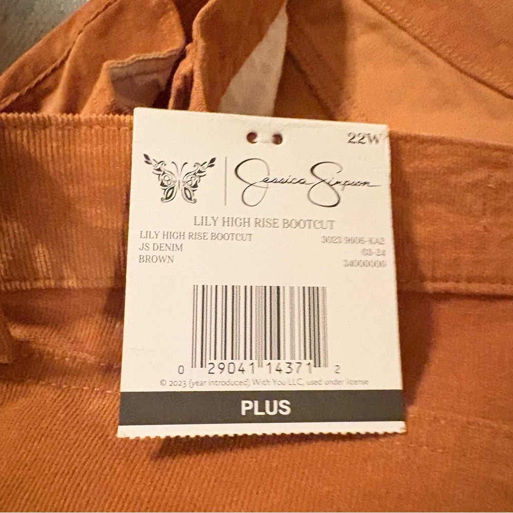 Jessica Simpson Burnt Orange Corduroy Pants - Picture 3 of 4